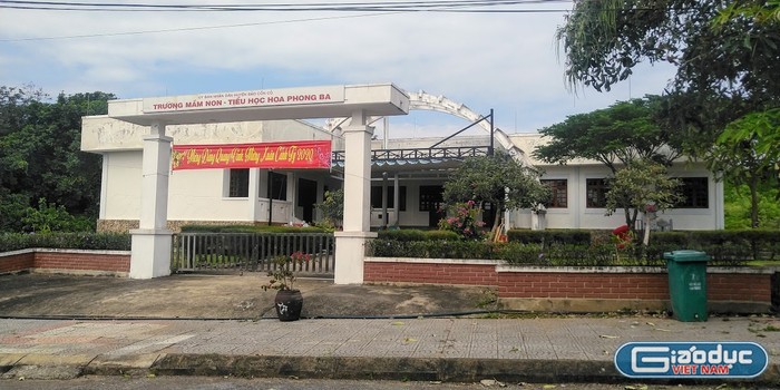 Trường Mầm non - Tiểu học Hoa Phong Ba trên đảo Cồn Cỏ. Ảnh: LC