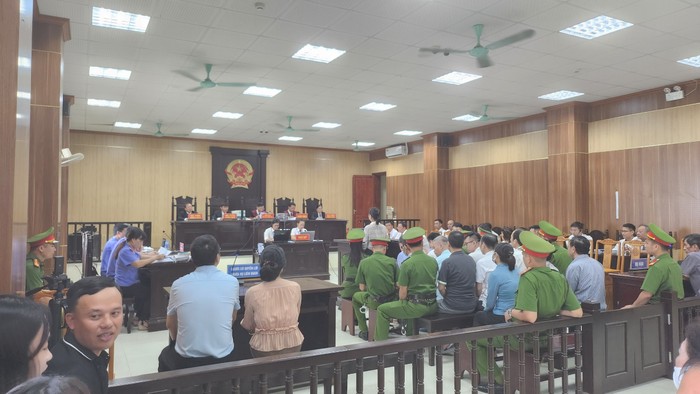 Quang cảnh xét xử tại phiên tòa ngày 15/8. Ảnh: CTV