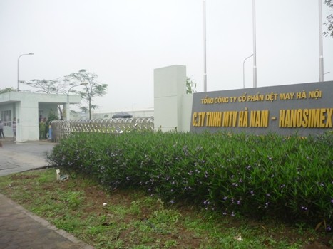 Trụ sở Công ty TNHH MTV Hà Nam Hanosimex thuộc Tổng Công ty CP Dệt may Hà Nội. (Ảnh: Duy Phong-Trần Việt).
