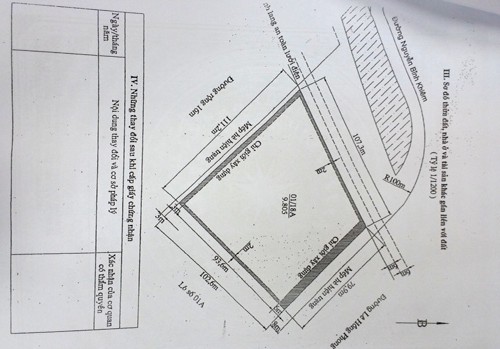 Sơ đồ thửa đất 9.805m2 mà Ngân hàng OCB định âm thầm bán cho VAMC. Ảnh: Duy Phong