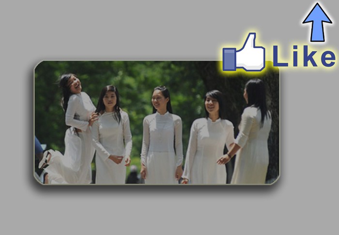Do trang Nữ sinh trong mơ trên Facebook được thiết kế thành một Apps (ứng dụng) nên để vào chơi bạn hãy bấm Like (góc trên, bên phải màn hình).