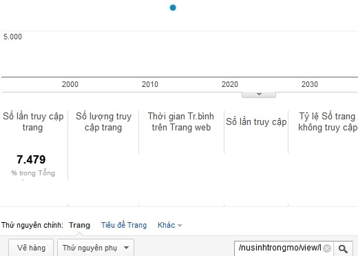 Chỉ số Google Analytics của Lê Thị Lam Phương