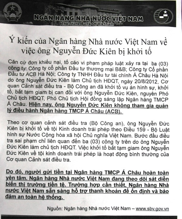 Nội dung tờ rơi.