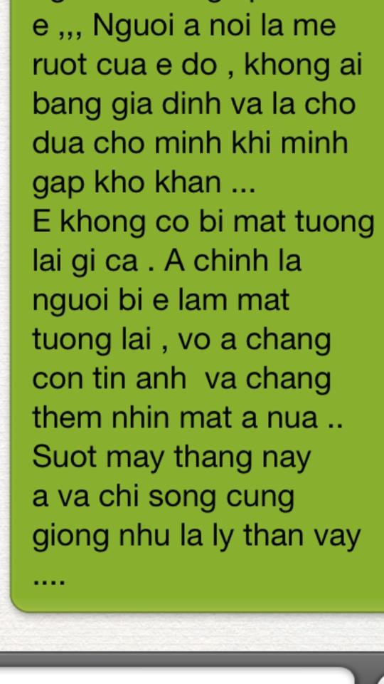 Tin nhắn Đan Trường khuyên Dung Peppy nên nhờ bố mẹ giúp và chia sẻ hoàn cảnh vợ chồng gần như "ly thân" của mình.