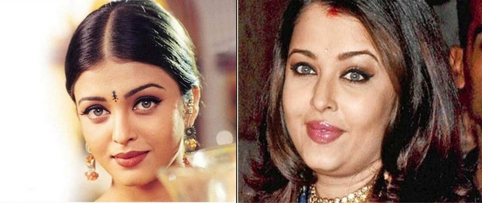 Nhan sắc Aishwarya Rai cũng có những lúc trở nên già dặn.