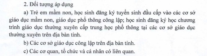 Đối tượng áp dụng của Nghị quyết 06/2022/NQ-HĐND. Ảnh chụp màn hình