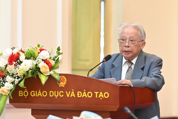 Giáo sư, Tiến sĩ khoa học, Nhà giáo Nhân dân Nguyễn Mậu Bành – Chủ tịch Trung ương Hội Cựu giáo chức Việt Nam. Ảnh: Bộ Giáo dục và Đào tạo