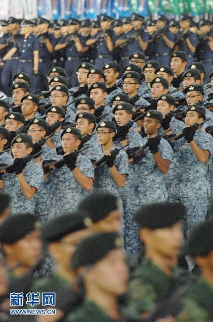 Các khối diễu duyệt lục quân Singapore trong ngày Quốc khánh lần thứ 47