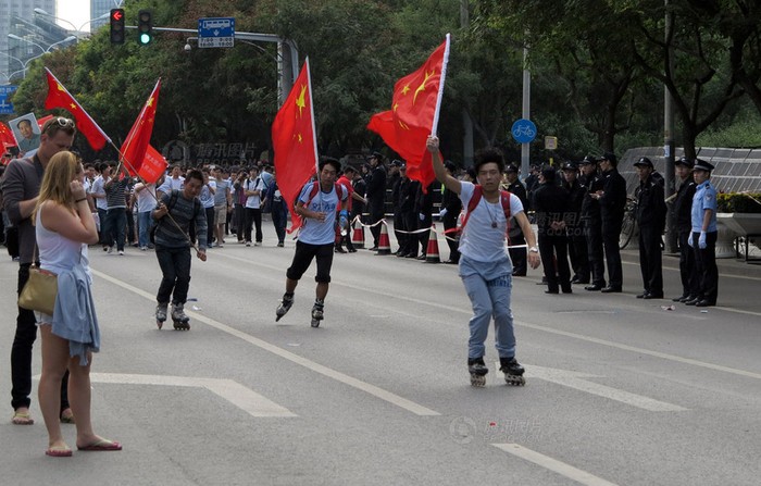 Giới trẻ Trung Quốc tham gia biểu tình
