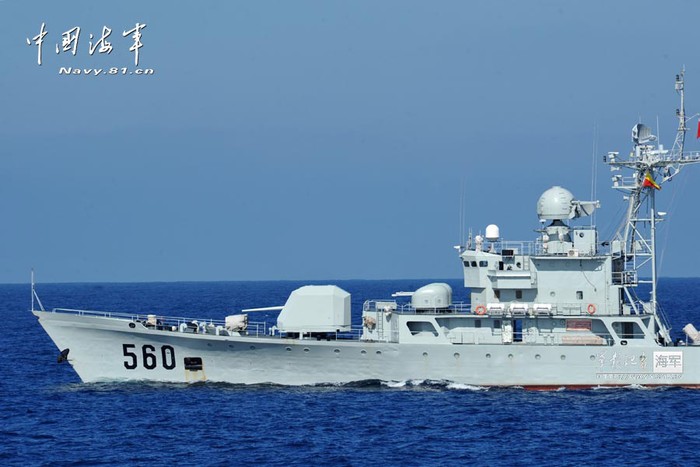 Tàu chiến Trung Quốc trên Biển Đông (hình minh họa)
