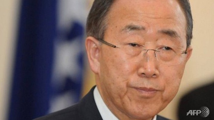 Tổng thư ký Liên Hợp Quốc Ban Ki-moon (ảnh: Channel News Asia/AFP)