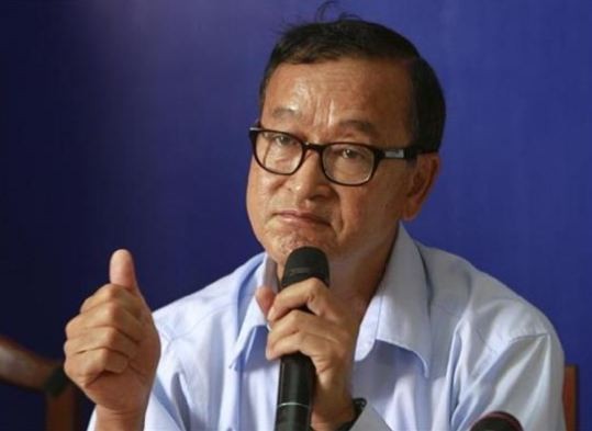Sam Rainsy, lãnh đạo phe đối lập Campuchia CNRP.