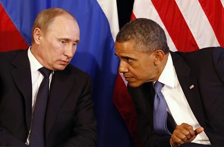 Tổng thống Nga Vladimir Putin và người đồng cấp Mỹ Barack Obama.