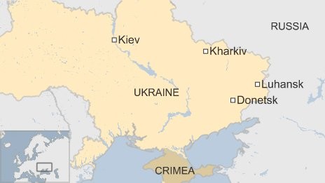 3 thành phố miền Đông Ukraine đang đòi ly khai hậu Crimea.