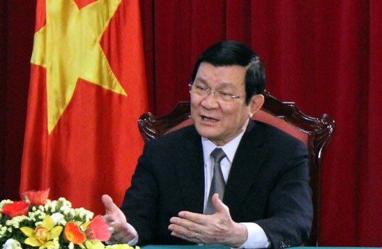 Chủ tịch nước Trương Tấn Sang. Ảnh: Talk Vietnam.