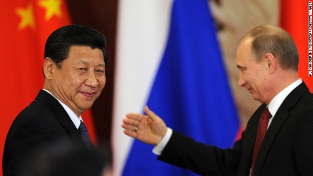 Chủ tịch Trung Quốc Tập Cận Bình và Tổng thống Nga Putin. Ảnh: CNN.