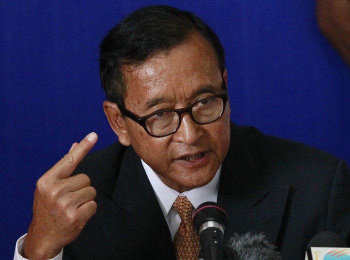 Sam Rainsy, ảnh: South China Morning Post.