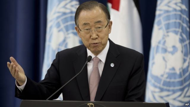 Tổng thư ký Liên Hợp Quốc Ban Ki-moon, ảnh: AP.