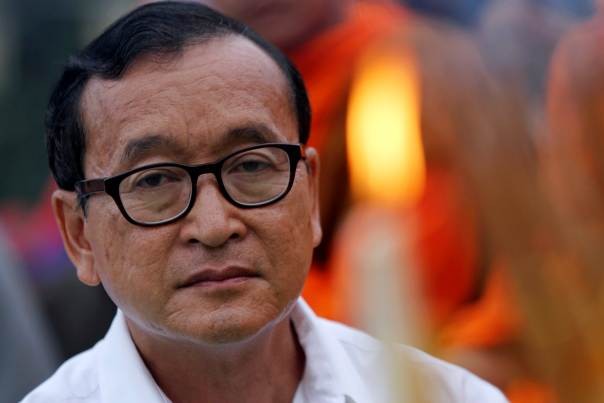 Lãnh đạo đảng Cứu quốc Campuchia Sam Rainsy, ảnh: Trust.org.