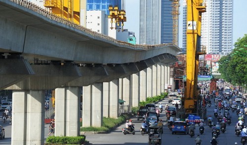 Dự án “tai tiếng” đường sắt đô thị Hà Nội tuyến Cát Linh - Hà Đông. Ảnh: Báo Tuổi trẻ (tuoitre.vn).