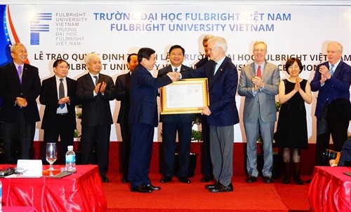 Lễ trao quyết định thành lập Đại học Fulbright Việt Nam, ảnh: abcgroup.com.vn.