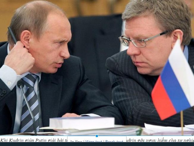 Khi Kudrin giúp Putin giải bài toán kinh tế thì cũng là lúc Kudrin gây nguy hiểm cho sự nghiệp chính trị của Putin. Ảnh: Internet.