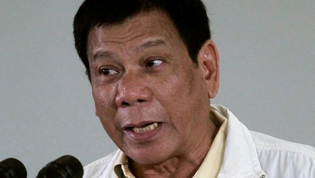 Tổng thống Philippines Rodrigo Duterte. Ảnh: CBS News.
