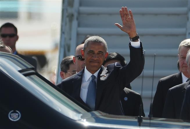 Ông Obama đến Hàng Châu mà không có thảm đỏ càng làm tăng vị thế của ông chủ Nhà Trắng vì ứng xử lịch thiệp. Ảnh: Getty Images.