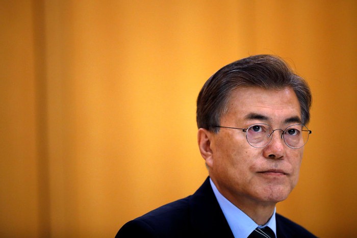 Tổng thống Hàn Quốc Moon Jae-in, ảnh: Reuters.