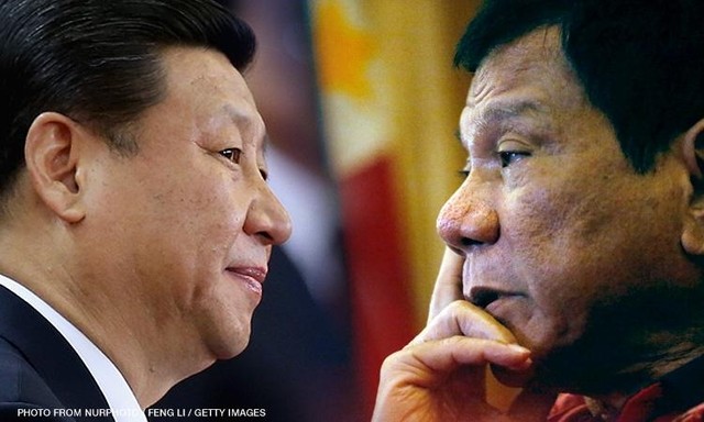 Chủ tịch Trung Quốc Tập Cận Bình và Tổng thống Philippines Rodrigo Duterte. Ảnh: CNN / Getty.