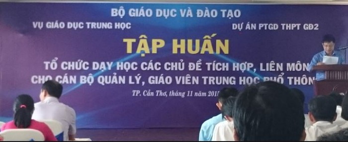 Tác giả Nhật Duy cho rằng, các buổi tập huấn không thể giải quyết rốt ráo được vấn đề tích hợp khái niệm, nội hàm của nó còn nhiều tranh cãi. Ảnh: tanthanhst.edu.vn.