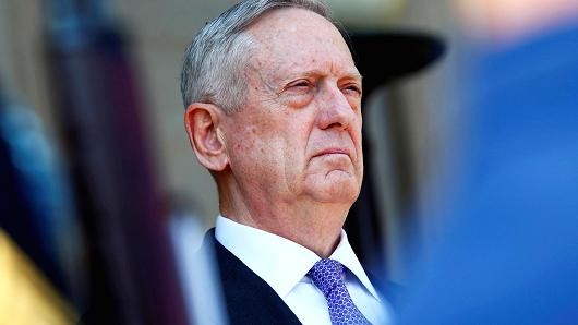 Bộ trưởng Quốc phòng Mỹ James Mattis. Ảnh: CNBC News.