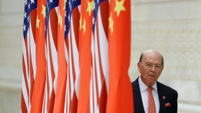 Bộ trưởng Thương mại Mỹ Wilbur Ross tại Bắc Kinh năm 2017, ảnh: Reuters / Nikkei Asian Review.