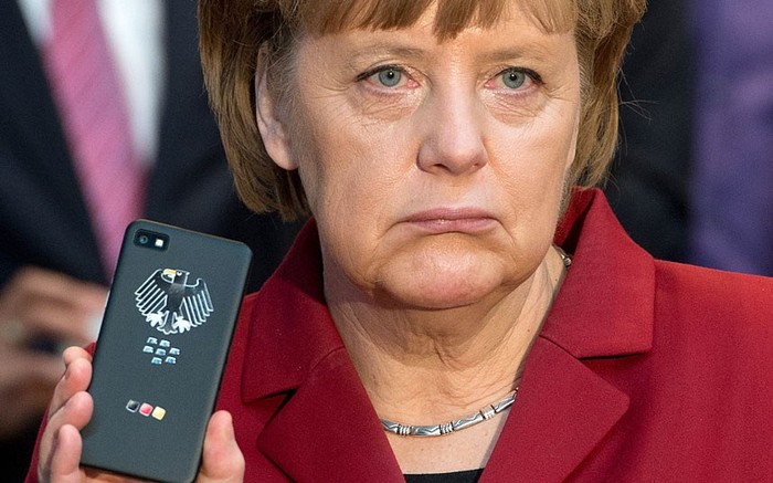 Thủ tướng Đức Angerla Merkel cũng trở thành nạn nhân bị tình báo Hoa Kỳ nghe lén, ảnh: The Telegraph.