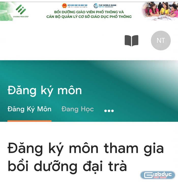 Việc tập huấn đại trà cho giáo viên vào thời điểm này đang gây quá tải (Ảnh chụp từ màn hình)