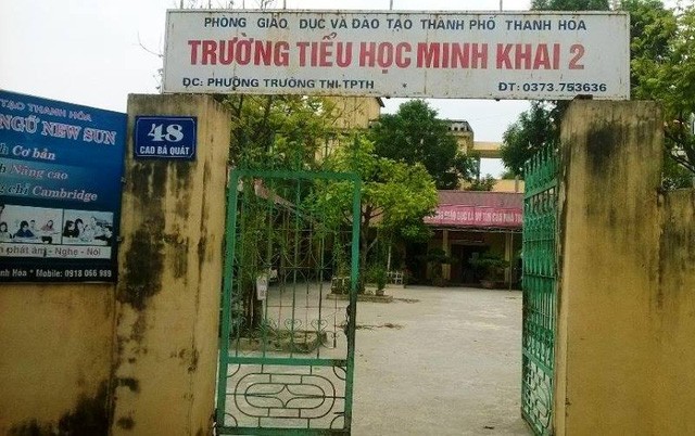 Trường tiểu học Minh Khai 2, nơi xảy ra lạm thu đầu năm học 2016-2017 (Ảnh ND)