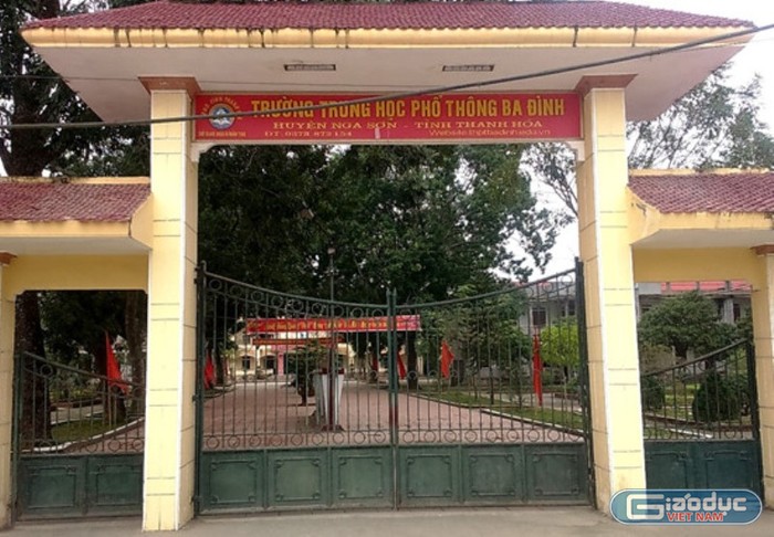 Trường trung học phổ thông Ba Đình, huyện Nga Sơn, Thanh Hóa. Ảnh: Thanh Hoa.