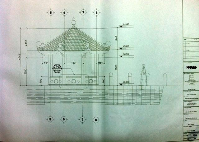 Hình ảnh thiết kế Lầu bát giác