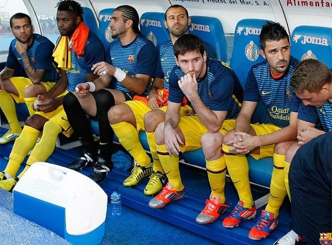 Ở trận đấu với Getafe, Messi xuất phát từ băng ghế dự bị.