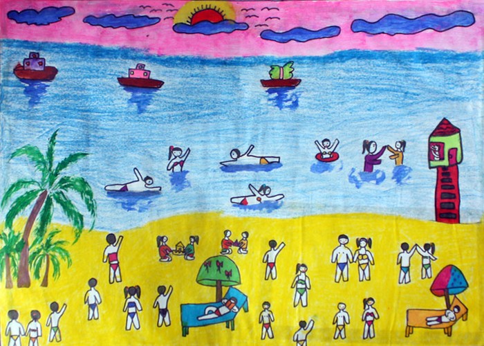 Vui chơi trên bãi biển. >> Thầy giáo trẻ đẹp "gây sốt" cộng đồng mạng >> Chùm ảnh: Những nỗi khổ của học sinh Việt Nam (P2)