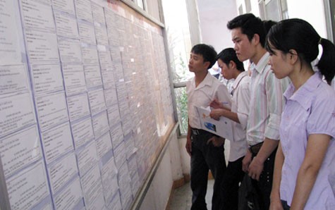 Thí sinh xem thông tin về kết quả xét tuyển NV tại Thái Nguyên.
