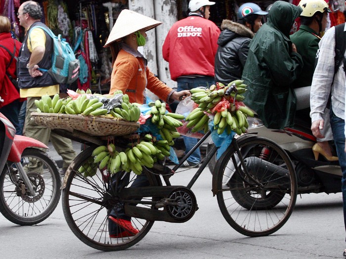 Những gánh hàng rong chở Tết đến mọi ngõ ngách Hà Nội