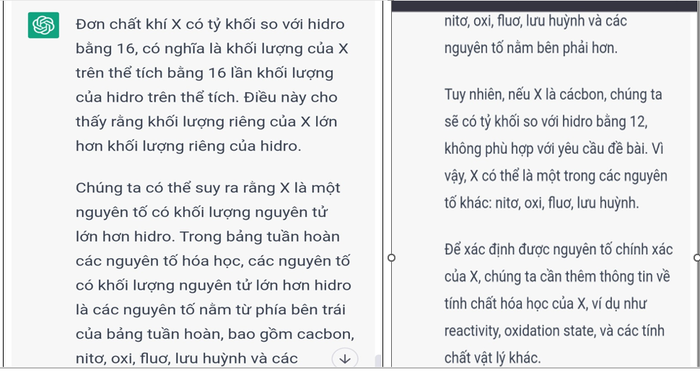 Ảnh chụp màn hình sản phẩm của ChatGPT thực hiện