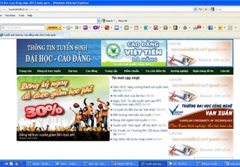 Giao diện trang web giả. Ảnh: QUỐC DŨNG