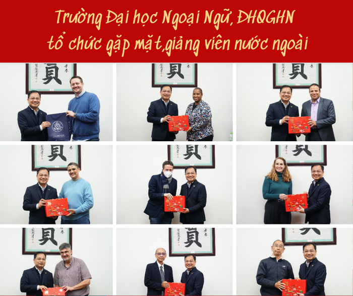 Trường Đại học Ngoại ngữ, Đại học Quốc gia Hà Nội đã tổ chức buổi gặp mặt đội ngũ chuyên gia quốc tế nhân dịp Tết Nguyên đán Giáp Thìn