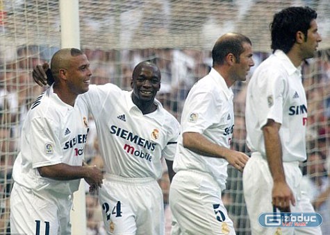 Một số cầu thủ Real như Makelele (thứ 2 bên trái) sau khi rời Bernabeu đã chứng minh được họ có tài năng