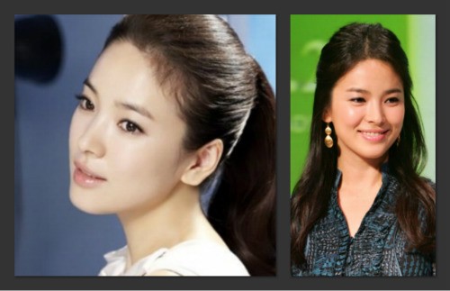 Đặc biệt Song Hye Kyo sở hữu một vầng trán khá đẹp nên những lúc tạo tóc gọn càng giúp gương mặt cô tinh khôi hơn.
