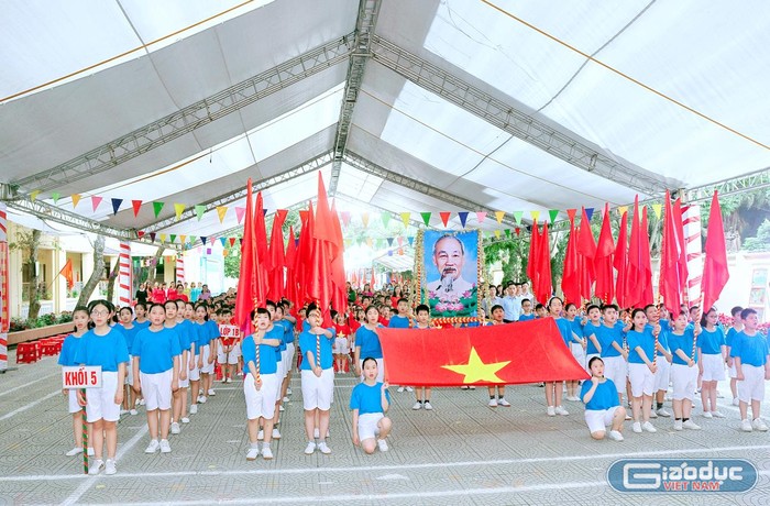 Ngày hội của Trường Tiểu học Thực hành được tổ chức trang trọng, ý nghĩa (Ảnh: Lã Tiến)