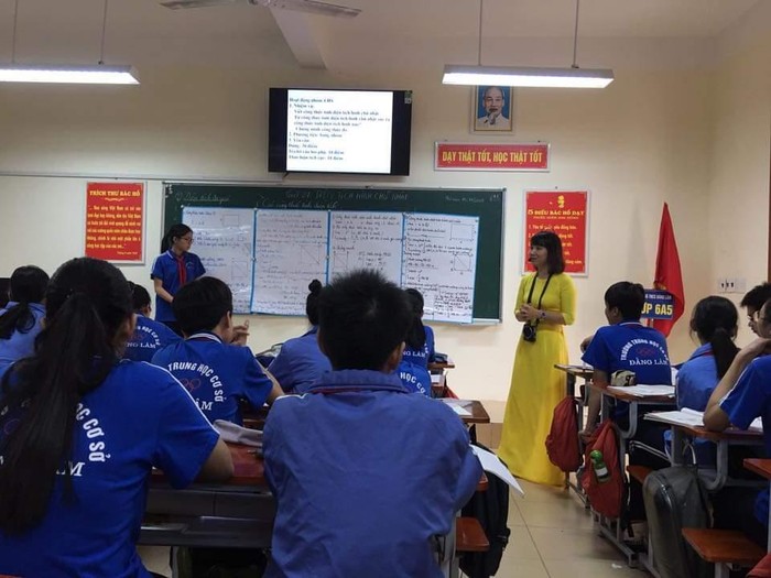 Cô giáo Ngọc mang đến những tiết học toán sôi nổi, hứng khởi cho học sinh (Ảnh: giáo viên cung cấp)