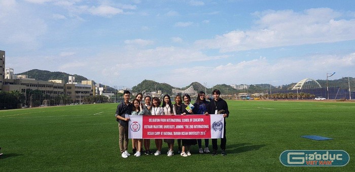 Sinh viên Trường Đại học Hàng hải Việt Nam tham gia hội trại tại Đại học Hàng hải Quốc gia Đài Loan (Ảnh: TK)